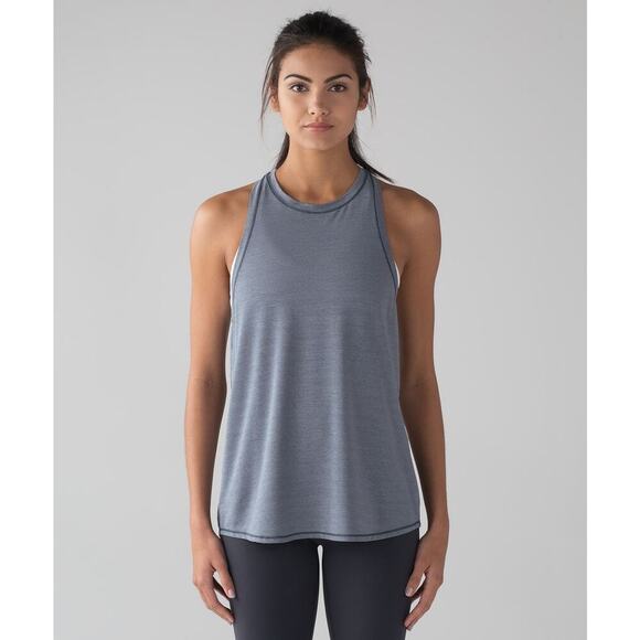 Lululemon Women's Hot Like Agni Singlet Heathered Sterling Tank Top Athleisure - Picture 7 of 15